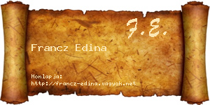 Francz Edina névjegykártya